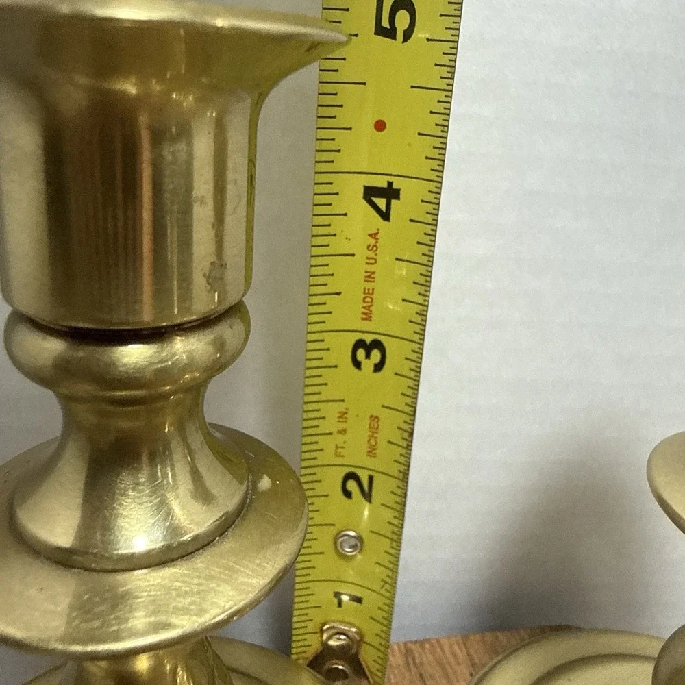 Set Of 2 Vintage Baldwin Brass Candle Stick Holders MCM USA